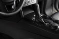 Closeup shot of a luxurious black interior of a modern elegant car Royalty Free Stock Photo