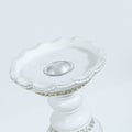 Closeup shot of a luxurious candlestick on a white background