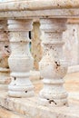 Closeup shot of marble balustrade in Torremolinos, Malaga, Spain Royalty Free Stock Photo