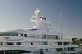 Closeup shot of the Mayan Queen super Yacht built by Blohm and Voss