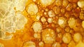 A closeup shot of a microscope slide showing the intricate structure of lignin at a microscopic level. The depth and