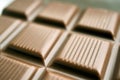Closeup shot of a milk chocolate bar Royalty Free Stock Photo