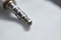 Closeup of a 3.5 mm Headphone/Earphone  jack Royalty Free Stock Photo