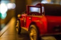 Closeup shot of a model vintage car