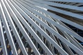 Closeup shot of modern sculpture in front of St. Martin's Cathedral in Mainz, Germany