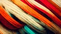 Closeup shot of the multicolored sewing threads background