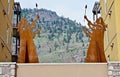 Native Sculptures at Lake Osoyoos, British Columbia, Canada