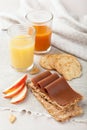 Norwegian brunost cheese Royalty Free Stock Photo