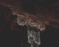 Closeup shot of an old pillar in the Picos de Europa in Spain