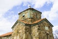 Closeup shot of an old stone church under a blue sky in Kavtiskhevi, Georgia Royalty Free Stock Photo