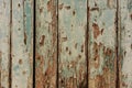 Closeup shot of an old wooden fence with worn-out blue paint Royalty Free Stock Photo