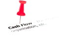 Closeup shot over words Cash Flow on paper Royalty Free Stock Photo