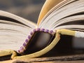 Closeup shot of the pages of a thick book Royalty Free Stock Photo