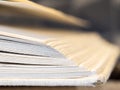 Closeup shot of the pages of a thick book Royalty Free Stock Photo