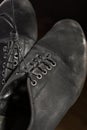 Closeup Shot of Pair of Worn-out Latin Ballroom Dance Shoes.