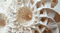 A closeup shot of a paper model of a complex geometric shape its sharp edges and intricate folds creating a