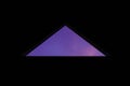 Closeup shot of a perfect triangle window looking at the mesmerizing purple sky Royalty Free Stock Photo