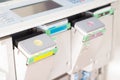 Closeup shot photocopier machine Royalty Free Stock Photo