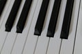 Closeup shot of the piano keys Royalty Free Stock Photo