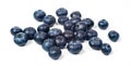 Closeup shot of a pile of juicy blueberries isolated on a white background Royalty Free Stock Photo