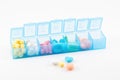 A pills box isolated on white background Royalty Free Stock Photo