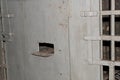 Closeup shot of a prison cell door Royalty Free Stock Photo