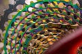 Closeup shot of a rainbow cassette of a bike. Royalty Free Stock Photo