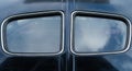 Closeup shot of the rear windows of an old car Royalty Free Stock Photo