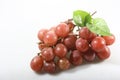 Closeup shot of red grapes on the white background Royalty Free Stock Photo