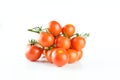 Closeup shot of a red ripe cherry tomatoes isolated on a white background Royalty Free Stock Photo