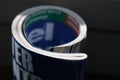 Closeup shot of a rolled magazine Royalty Free Stock Photo