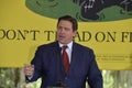 Closeup shot of Ron DeSantis during a political speech in Oviedo, FL Royalty Free Stock Photo