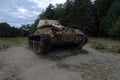 Closeup shot of a rusty old tank Royalty Free Stock Photo