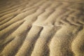 Closeup shot of sand dunes on a desert on Gran Canaria island Royalty Free Stock Photo