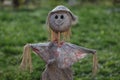 Closeup shot of a scarecrow in a field Royalty Free Stock Photo