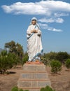 Closeup shot of a sculpture of Mother Teresa