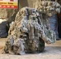 Closeup shot of a sculptured rock formation at the entrance of the Hanuman temple in Kuala Lumpur