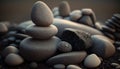 Closeup shot of a set of stones stacked on each other Royalty Free Stock Photo