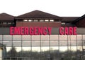 Closeup shot of the sign at the entrance of the building