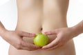 Closeup shot of slim woman midriff Royalty Free Stock Photo