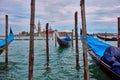 Closeup shot of small boats sailing on the sea on a sunny day Royalty Free Stock Photo