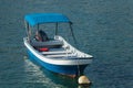 Closeup shot of a small fishing boat on the port Royalty Free Stock Photo
