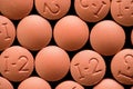 Closeup shot of small round pills - great for background Royalty Free Stock Photo