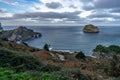 A closeup shot of a spectacular island San Juan de Gaztelugatxe