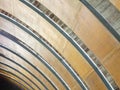 Closeup shot of a spiral ceiling