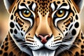Closeup Shot Of A Sri Lankan Leopard Made With. Generative AI
