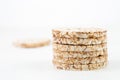 Closeup shot of a stack of pignolia isolated on a white background Royalty Free Stock Photo