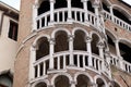 Closeup shot of the staircase in Palazzo Contarini del Bovolo in Venice, Italy Royalty Free Stock Photo