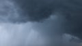 Closeup shot of storm clouds with lightning