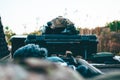 Closeup shot of surveillance equipment outdoors